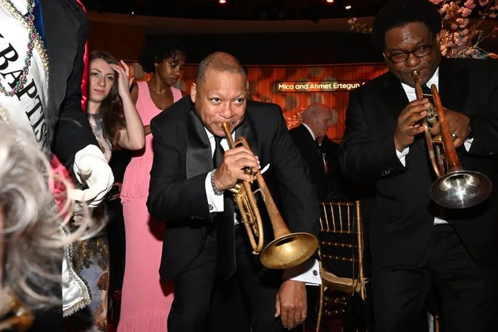 Wynton Marsalis and Marcus Printup, right, performing at a Jazz at Lincoln Center gala earlier this year. Slaven Vlasic/Getty Images