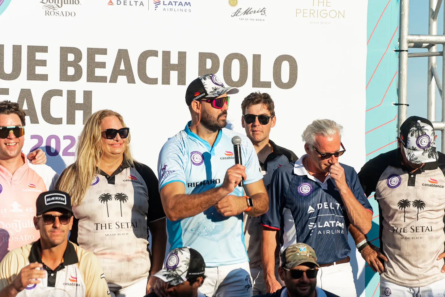 Tito Gaudenzi, center, the founder of the Miami Beach Polo World Cup.